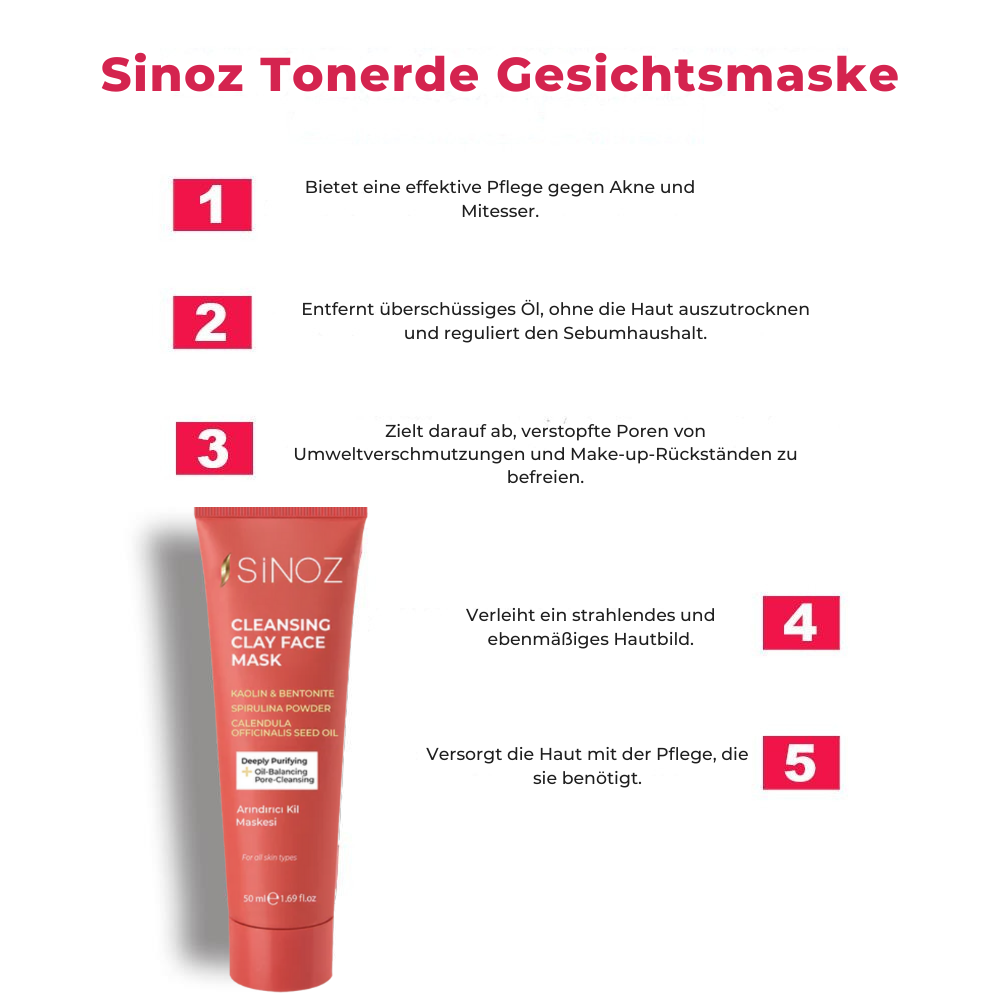 Sinoz Tonerde Gesichtsmaske 50ml