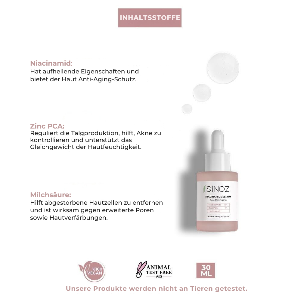 Sinoz Pore Reducing Niacinamide Serum 30ml