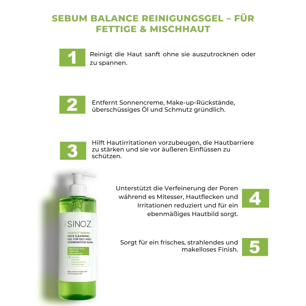 Sinoz Facial Cleansing Gel for Oily and Combination Skin 400ml