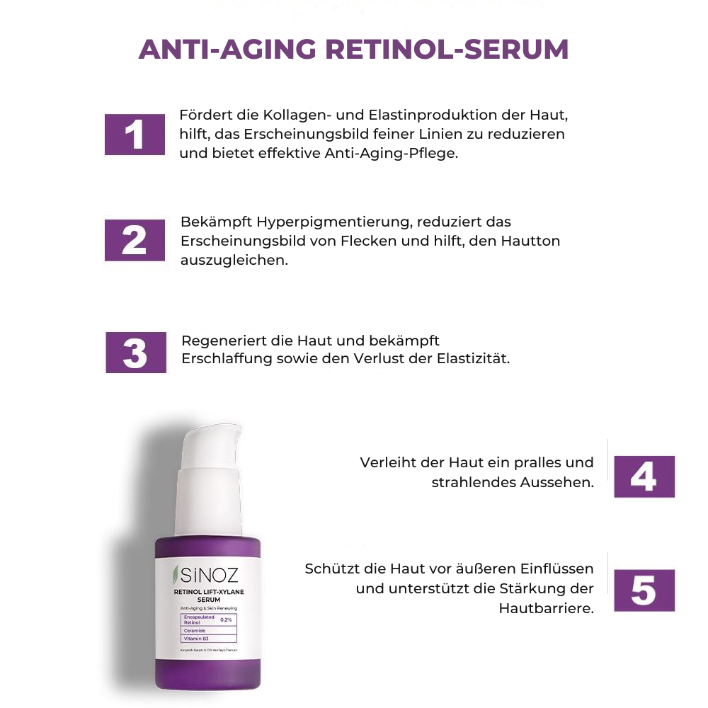 Sinoz Retinol Lift-Xylane Anti-Wrinkle & Skin Renewal Serum 30 Ml