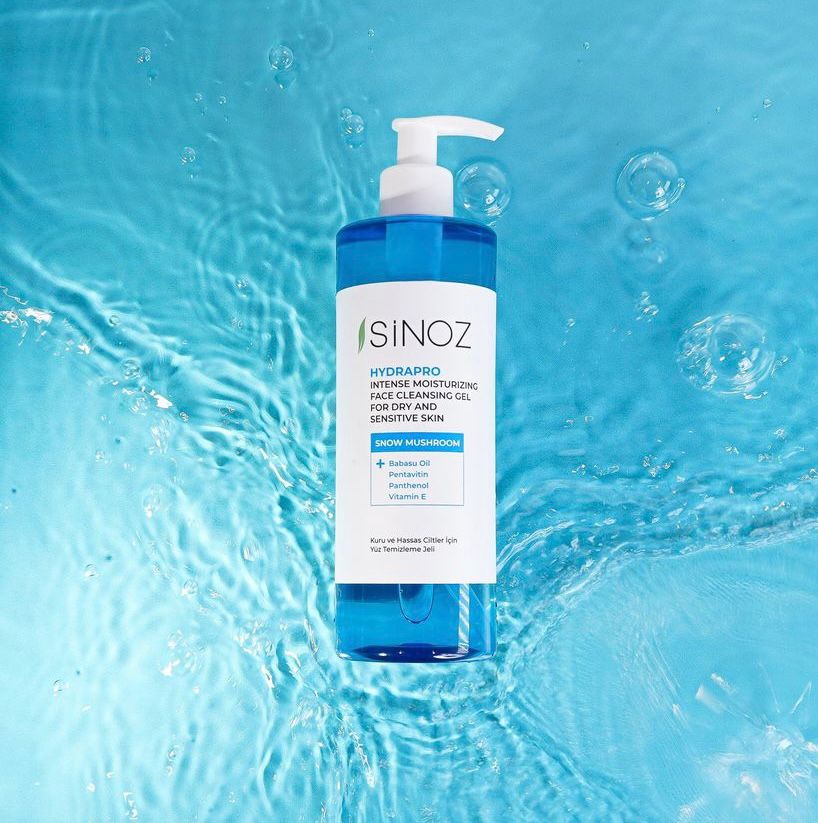 Sinoz Hydrapro intensives feuchtigkeitsspendendes Gesichtsreinigungsgel für trockene und empfindliche Haut 400ml